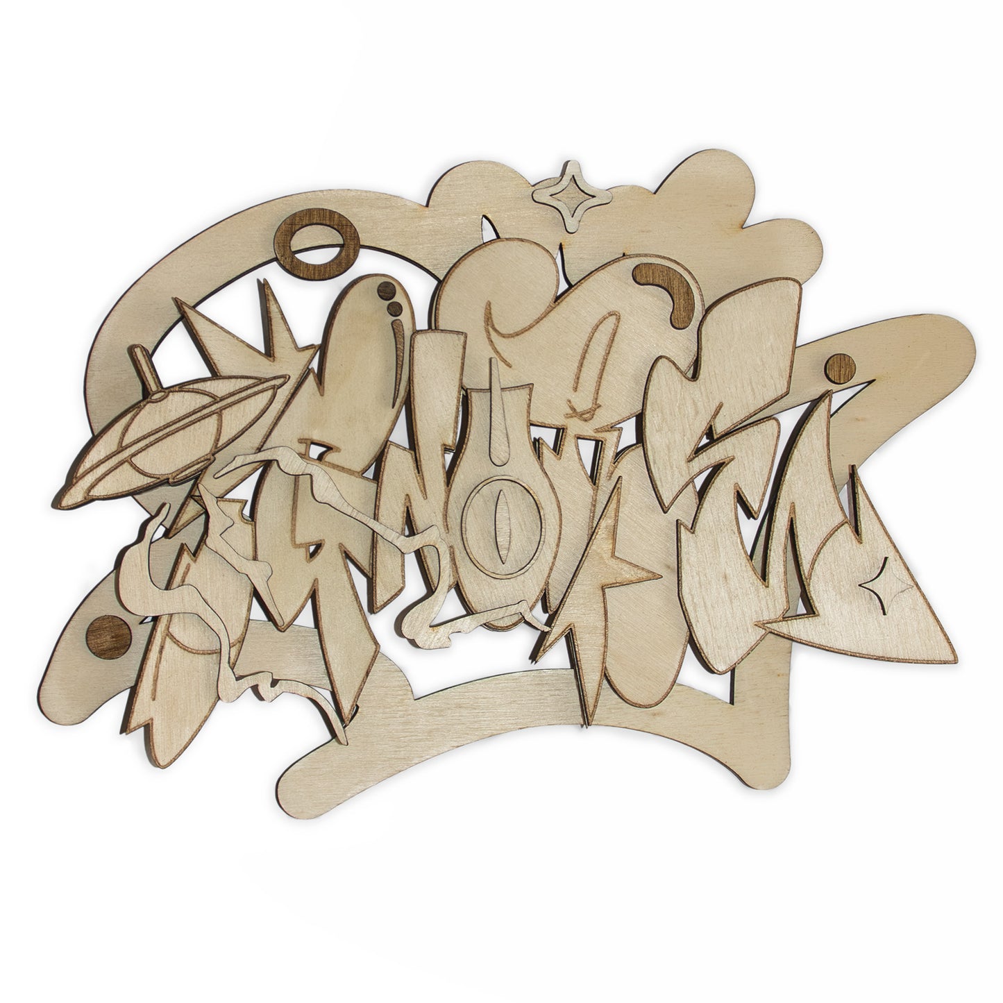 3D Wood Artwork - Ignore - U.F.O.