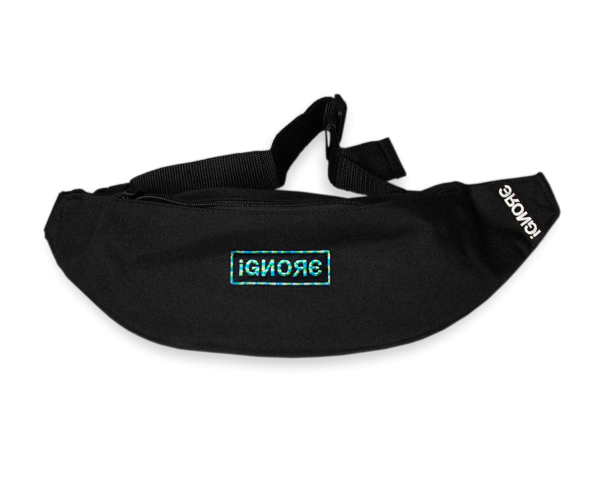Waist Bag - iGNORE Design - Patch Multicolor - black