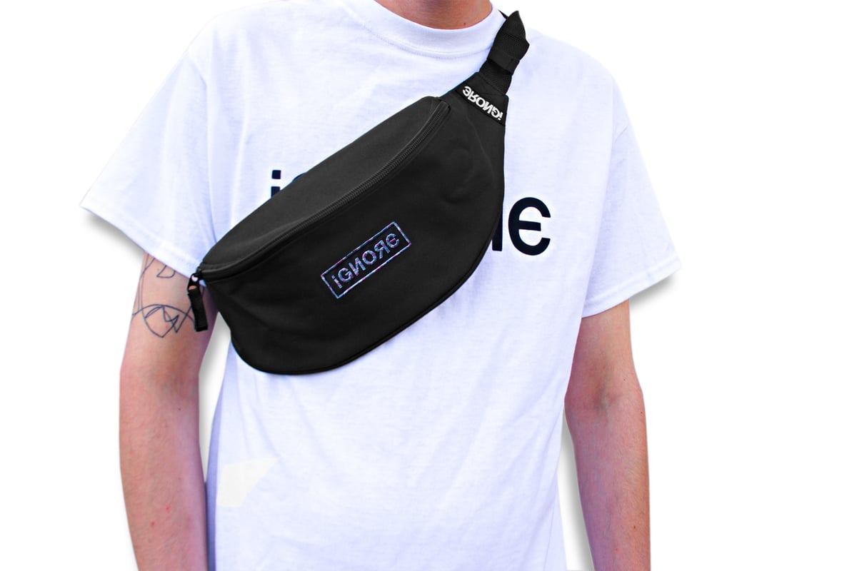 Waist Bag - iGNORE Design - Patch Multicolor - black