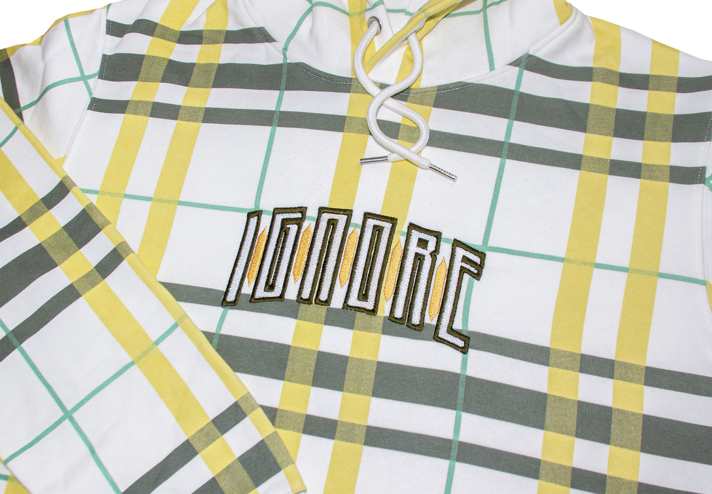 Hoodie - unisex - iGNORE Design - Bankroll - White Tartan