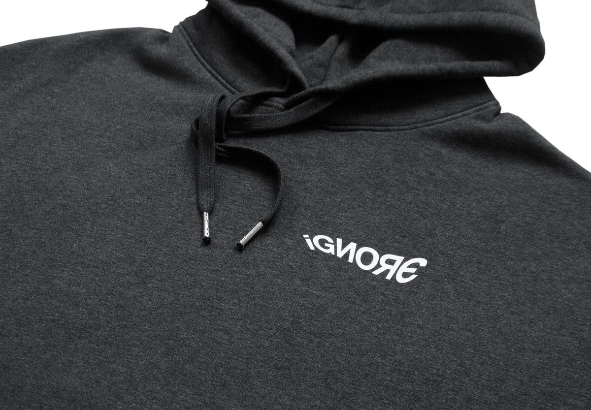 Hoodie - unisex - iGNORE Design - YDIAL - dark heather grey