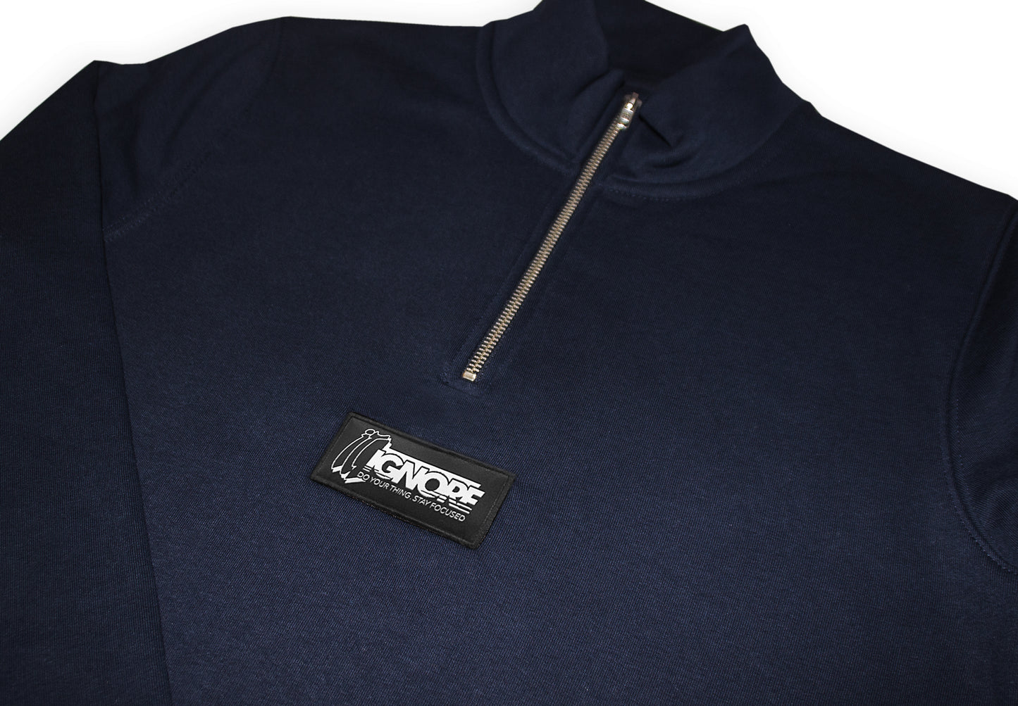 Quarter Zip Sweater - iGNORE Design - Stay True - navy