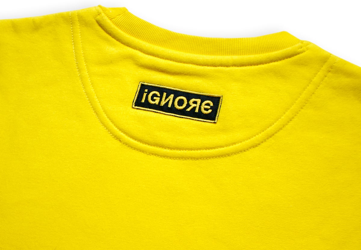Sweater - iGNORE Design - Stupid Humans - golden yellow