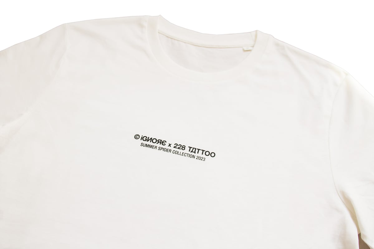 T-Shirt - iGNORE x 228 Tattoo - Spider - off white