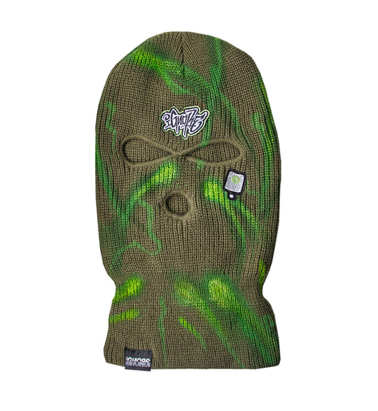 Balaclava - iGNORE Design - Green Flare - Olive