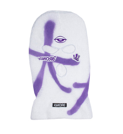 Balaclava - iGNORE Design - Purple Star - White