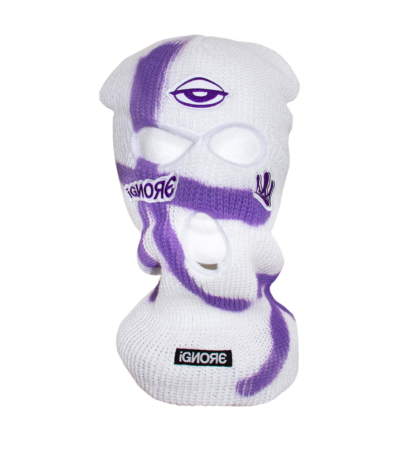 Balaclava - iGNORE Design - Purple Star - White