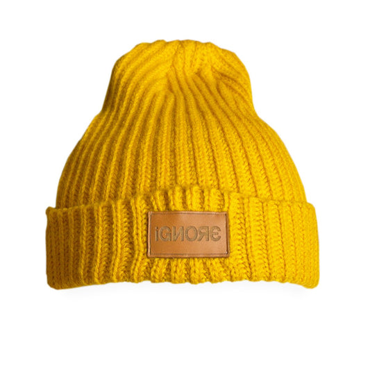 Trawler Beanie - iGNORE Design - Leather - mustard