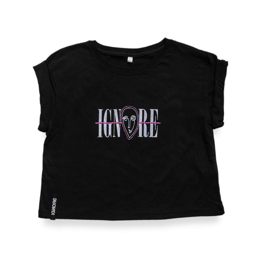 Crop Top - Women - iGNORE Design - Mrs. Love - Black