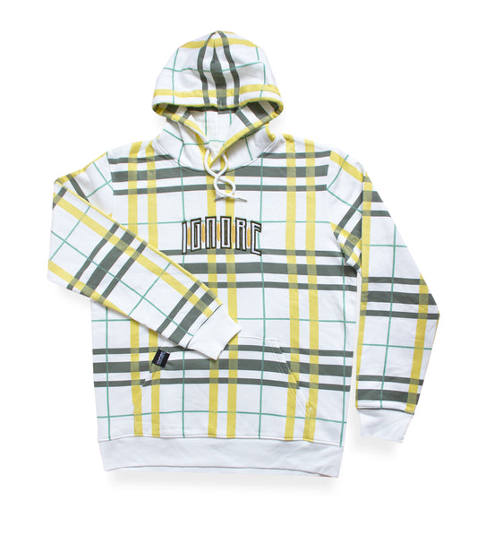 Hoodie - unisex - iGNORE Design - Bankroll - White Tartan