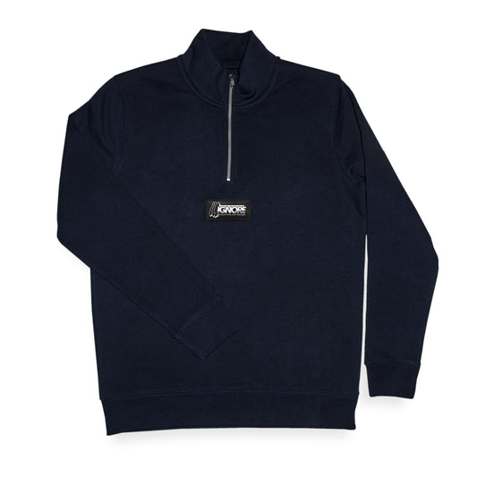 Quarter Zip Sweater - iGNORE Design - Stay True - navy