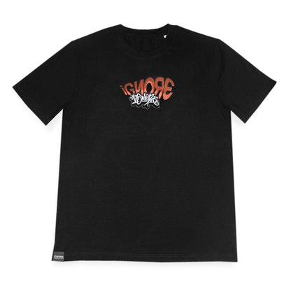 T-Shirt - iGNORE Design - Bleached Tag Embro - black