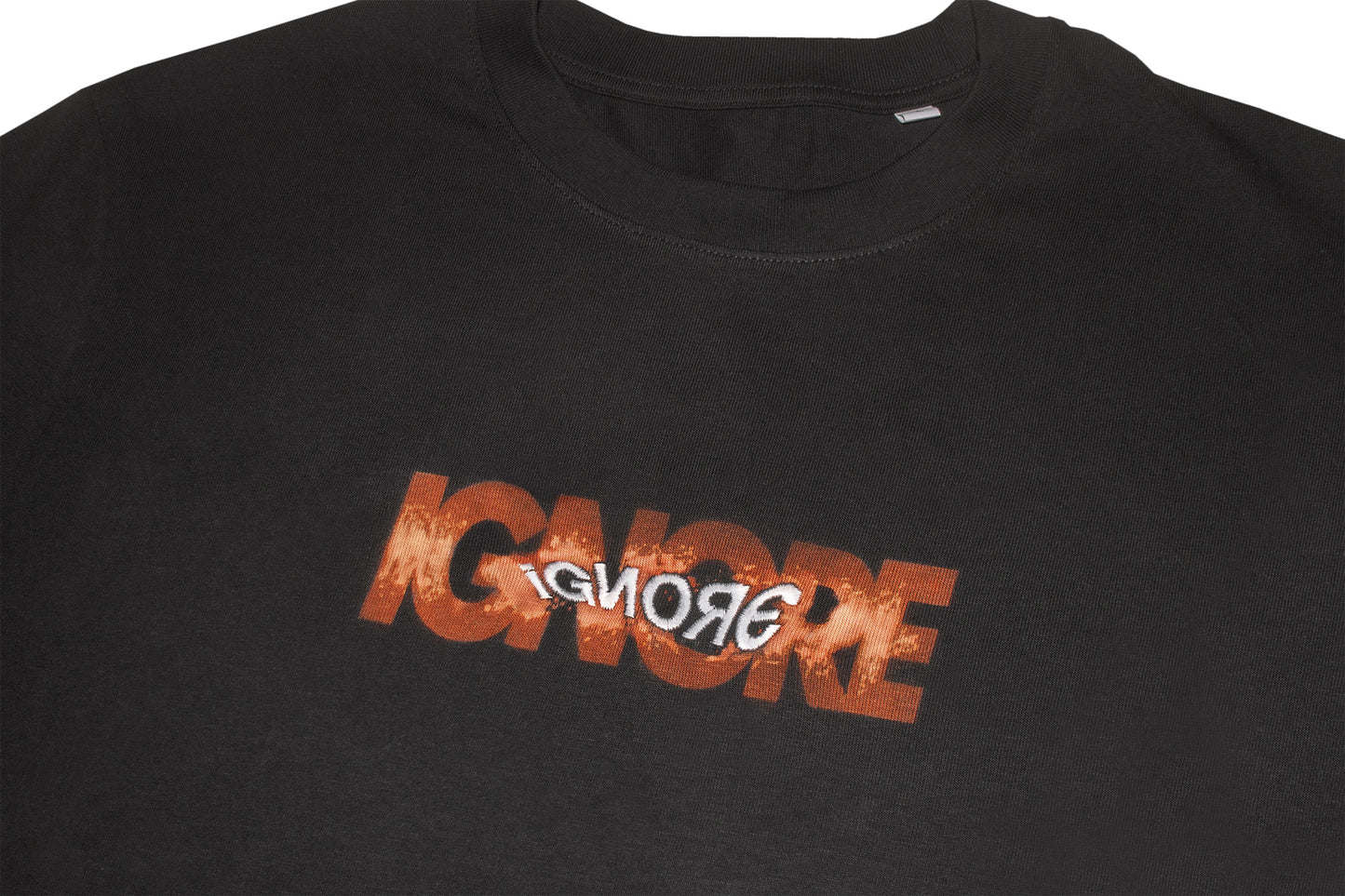 T-Shirt - iGNORE Design - Bleached Wave Embro - black