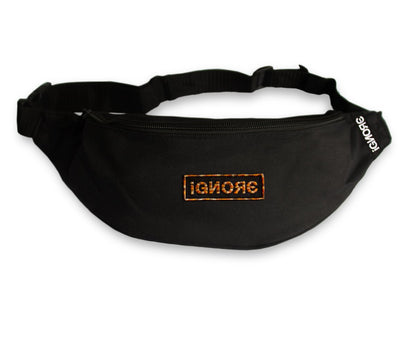 Waist Bag - iGNORE Design - Patch Multicolor - black