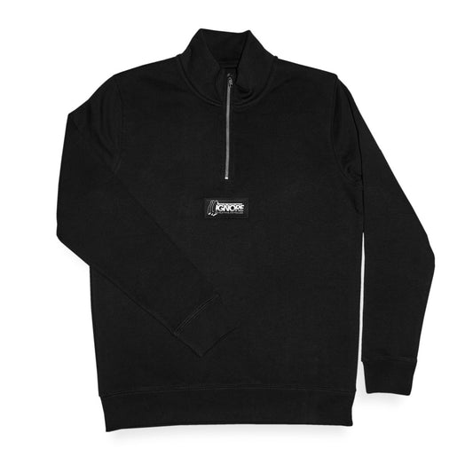 Quarter Zip Sweater - iGNORE Design - Stay True - black